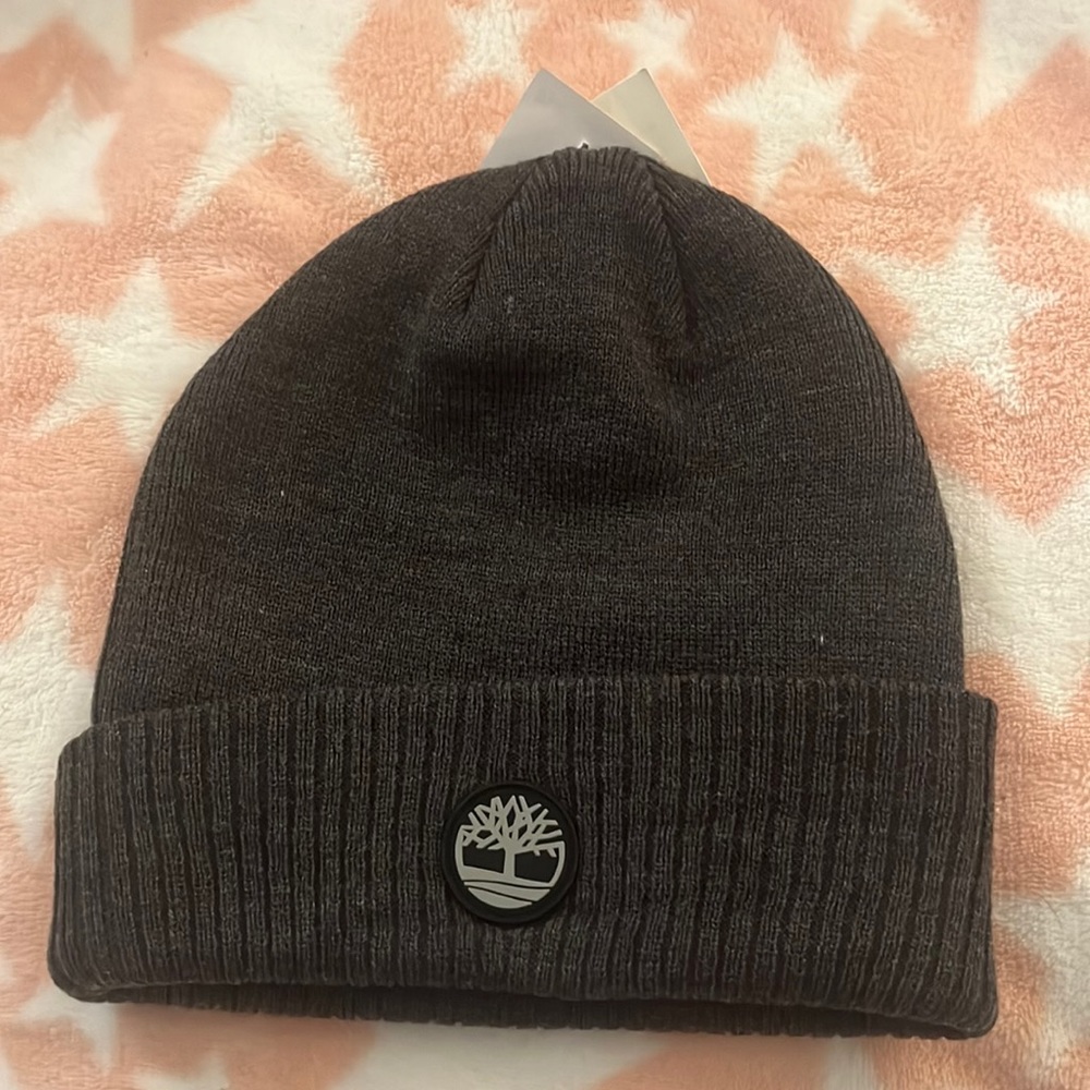 SOLD-New with tags!! Timberland beanie, dark gray.